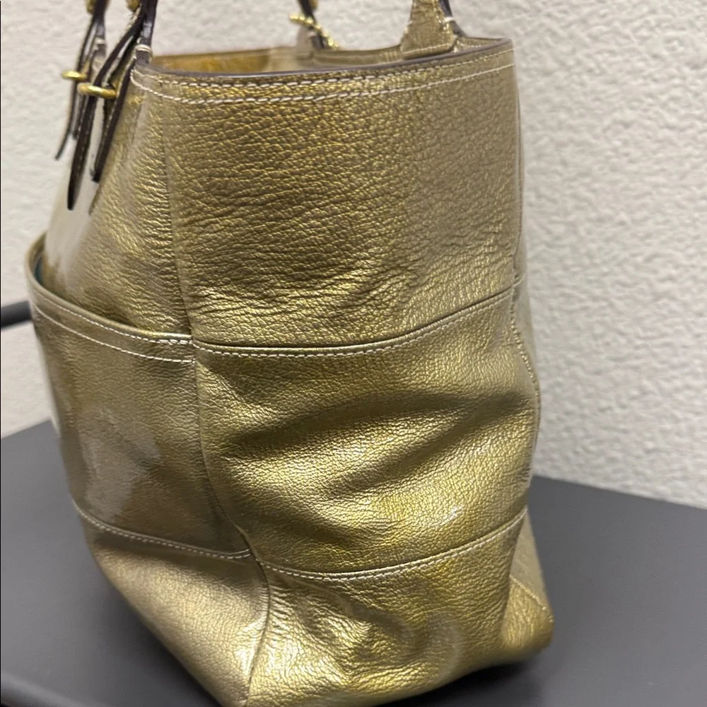 Coach Metallic Gold/Silver Tote Bag- EUC